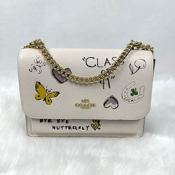 Coach Klare Crossbody Bag With Sketch Print In Chalk Multi Leather CAK15 NWT - Picture 2 of 14